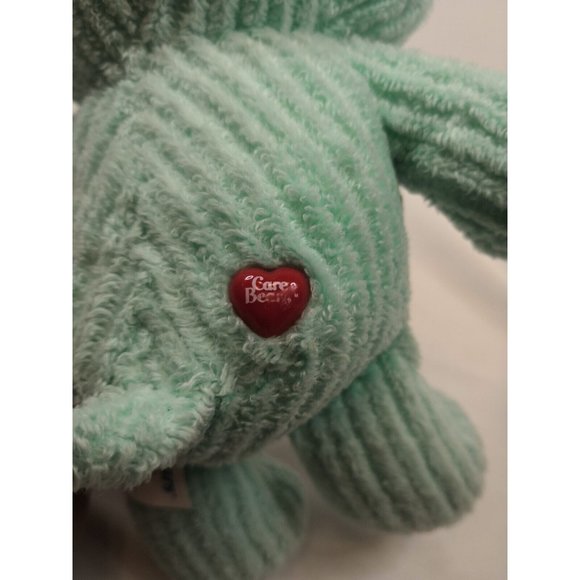 8" Corduroy Wish Care Bear Mint Green Yellow Rainbow Star 2003 Stuffed Animal - Picture 6 of 9